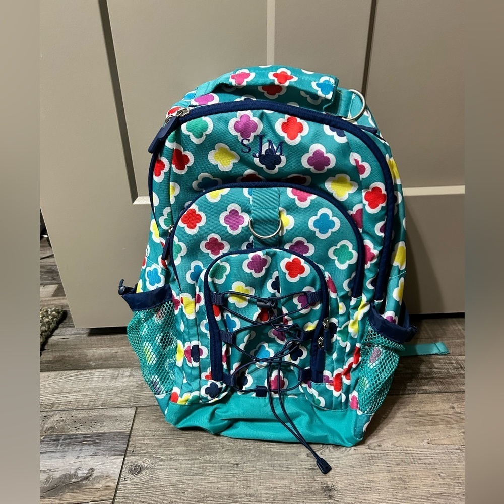 PB Teen Gear-Up model Pottery Barn Teen Turquoise Backpack Multicolor Clover